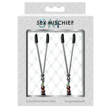 S&M Ruby Black Nipple Clips