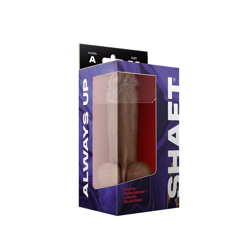 Model A 7.5" Liquid Silicone Dong W/Balls Oak