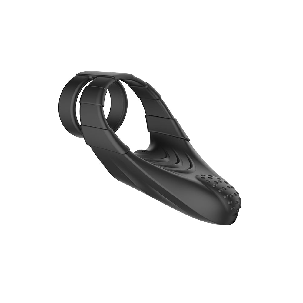 Forto F-48: Vibrating Perineum Double C-Ring Black