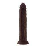 Model J 9.5" Liquid Silicone Dong Mahogany