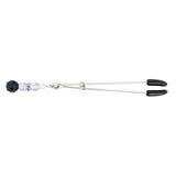 Tweezer Clit Clamp W/Purple Beads - Adj.