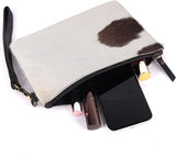 Mesa Luna Hair-On Cowhide Leather Wristlet Clutch Bag for Women