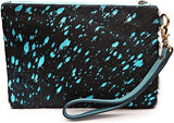 Mesa Luna Metallic Cowhide Handcrafted Large Wristlet