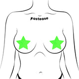 Pastease Star Green Glow In The Dark Star Nipple Pasties