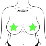 Pastease Star Green Glow In The Dark Star Nipple Pasties