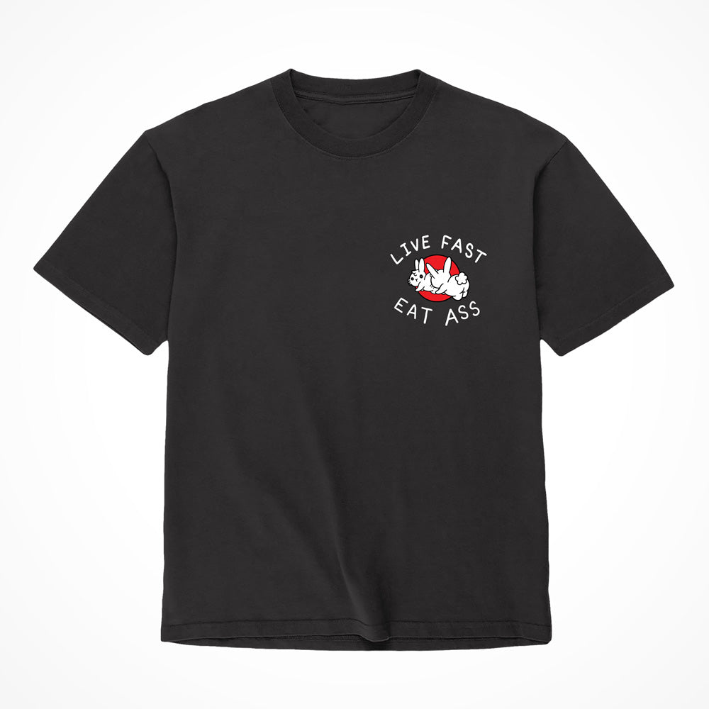 "Live Fast Eat Ass" Shirt Black