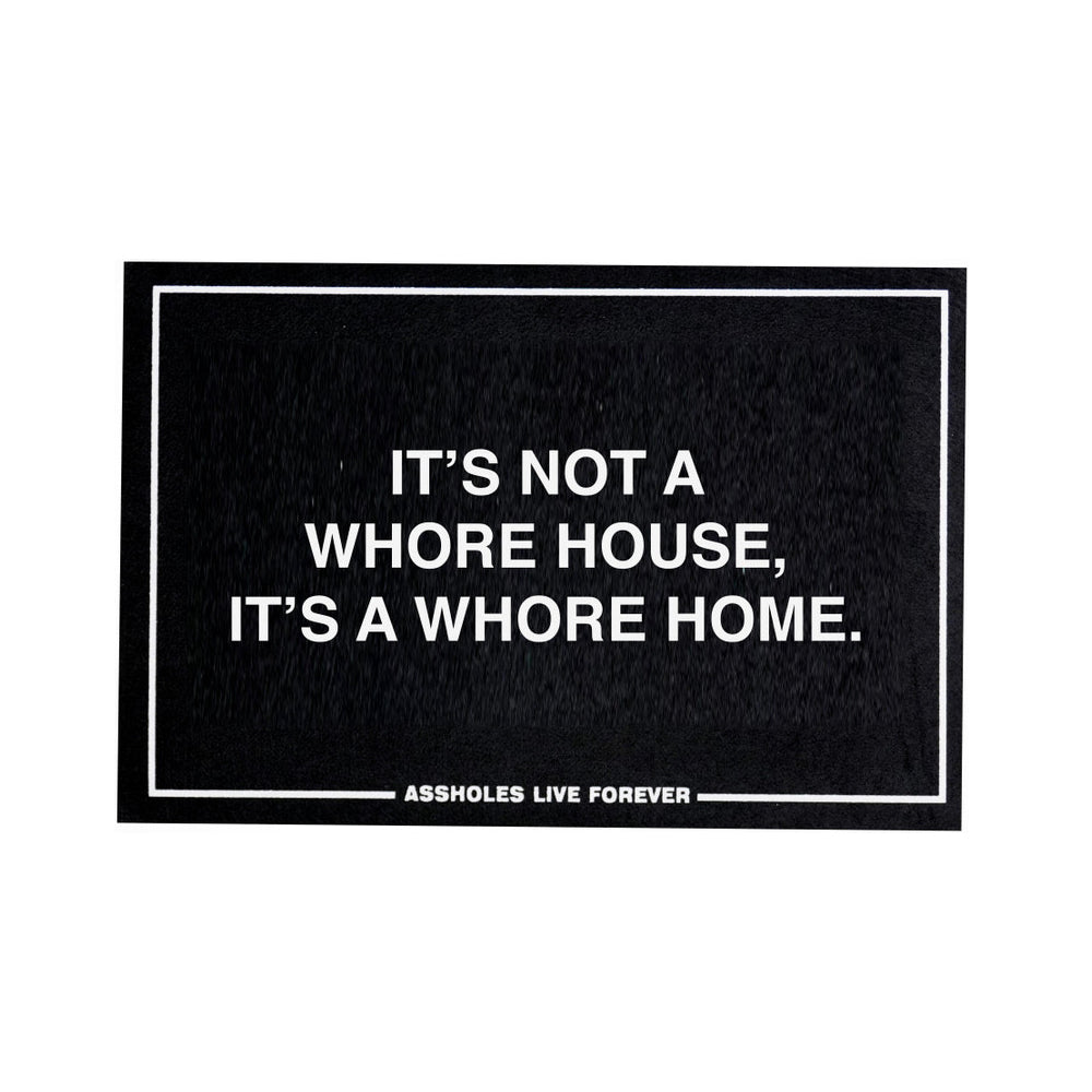 Whore Home Doormat Black