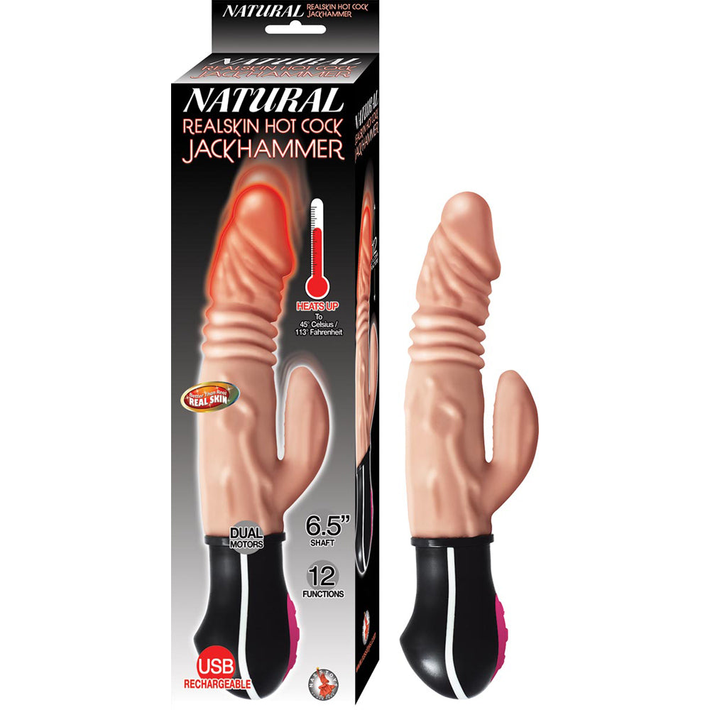 Natural Realskin Hot Cock Jackhammer White
