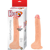 Hero 11" Straight Cock Whte