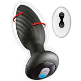 Ass-Sation Remote Vibrating & Rotating Anal Plug Black