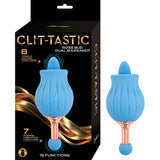 Clit-Tastic Rose Bud Dual Massager Blue