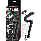 Bondage By Nasstoys Whip, Feather & Cuffs Black