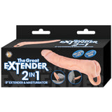 The Great Extender 2-In-1 8" Extender & Masturbator White