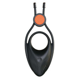 Cockpower Vibrating Ring W/Adjustable Cock Tie Black