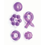 Enhancer Five Piece Cock Ring Set Purple