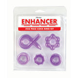 Enhancer Five Piece Cock Ring Set Purple