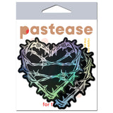 Pastease Barbed Wire Heart Pasties Reflective Nipple Covers