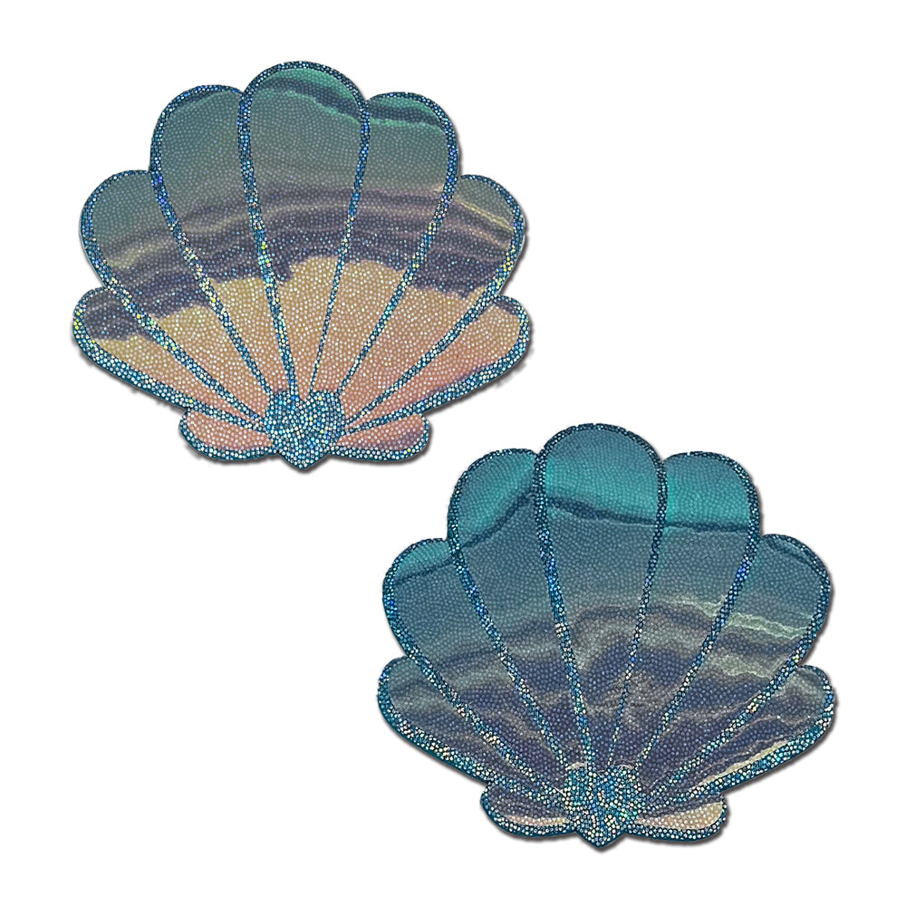 Pastease Mermaid Shells Pasties In Opalescent Seafoam Blue