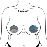 Pastease Mermaid Shells Pasties In Opalescent Seafoam Blue