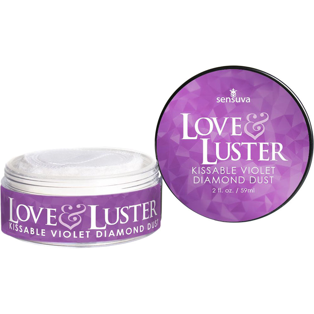 Love & Luster Kissable Violet Diamond Dust 2 oz. Jar