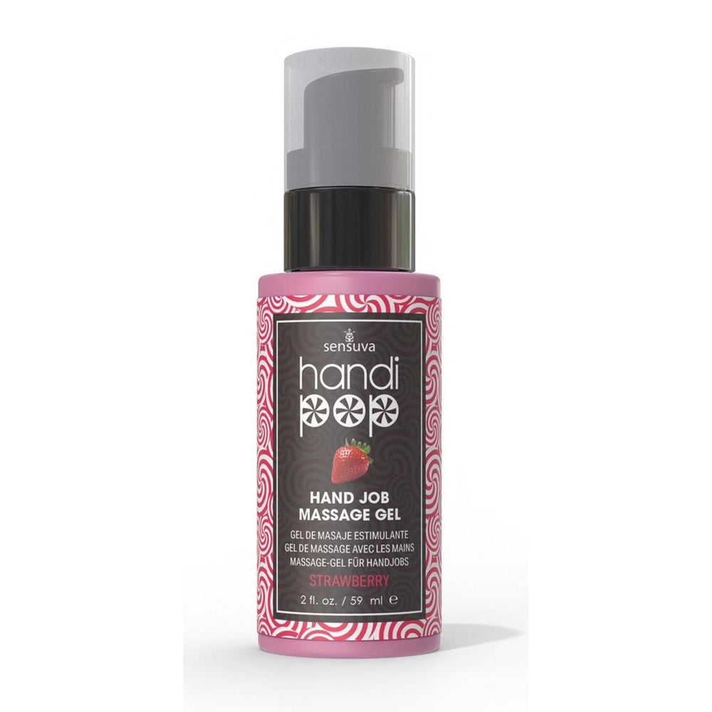 Handipop Edible Massage Gel Strawberry 2 oz. Bottle