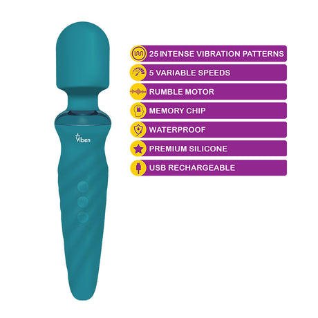 Viben Fierce Wand Massager Ocean