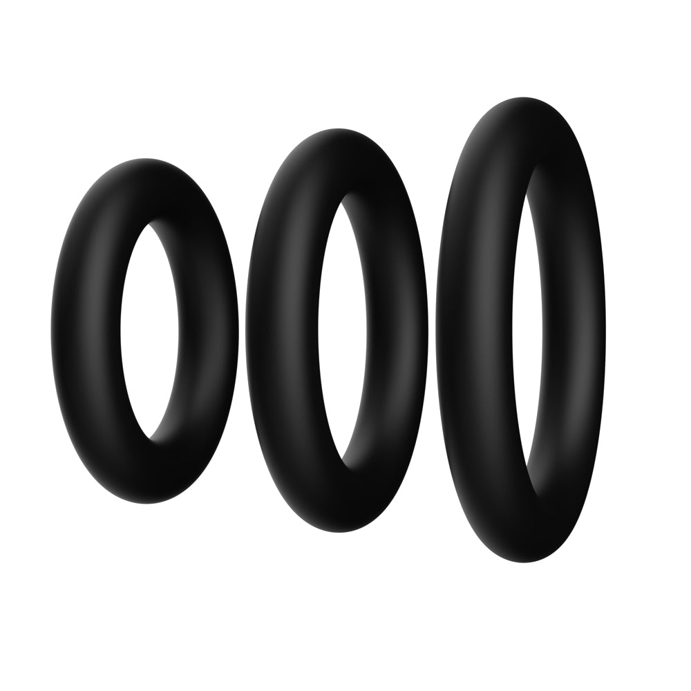 F-39: Trio Cockring Set Black