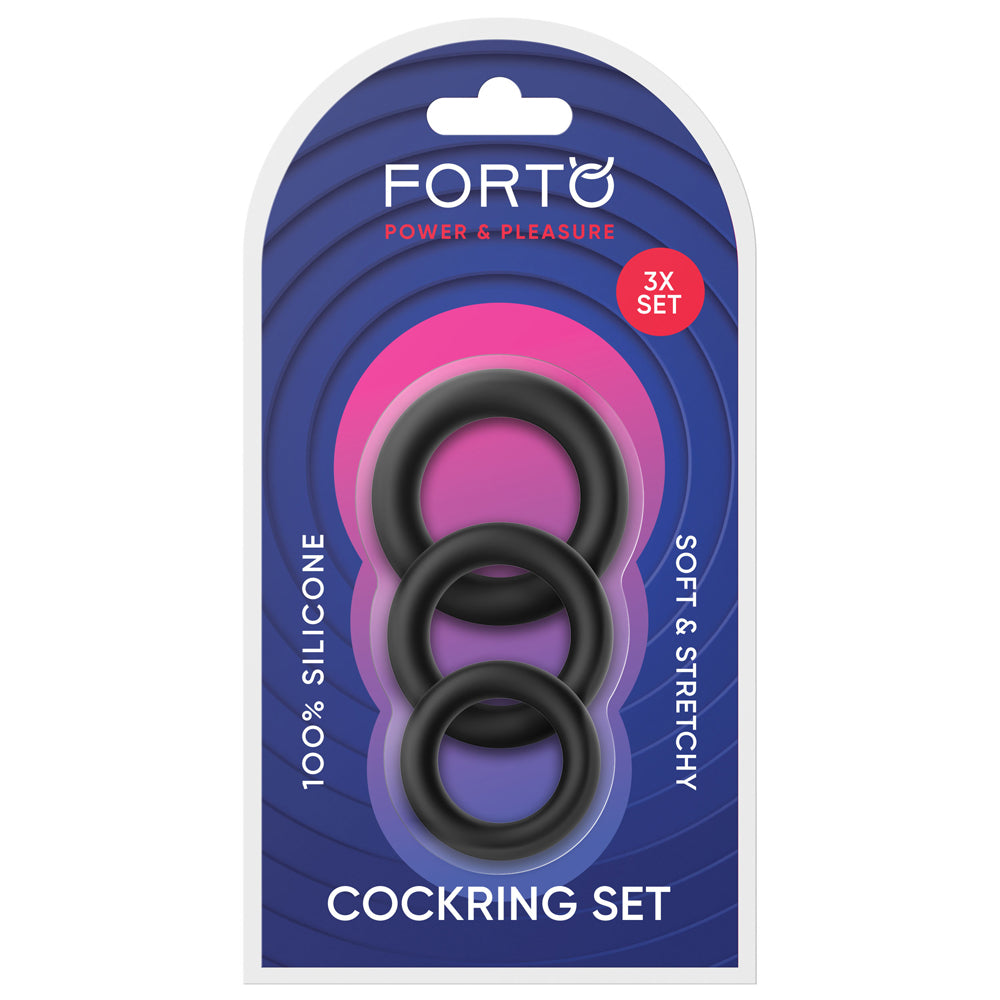 F-39: Trio Cockring Set Black