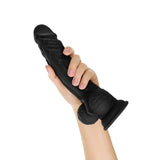 Model A 10.5" Liquid Silicone Dong W/Balls Black