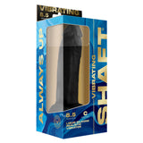 Vibrating Model C 8.5" Liquid Silicone Dong Black