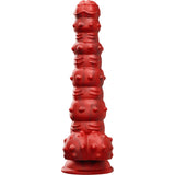 Tentra Rengol Studded Demon Thrusting Dildo Red
