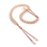 Nixie Adjustable Tweezer Clips With Pearls Rose Gold