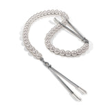 Nixie Adjustable Tweezer Clips With Pearls White Gold