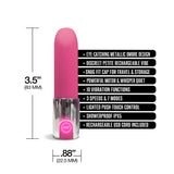 Nixie Smooch Rechargeable Lipstick Bullet Vibrator Pink Ombre