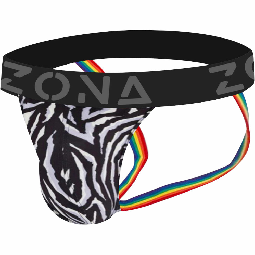 Zebra Pride Pulse Jockstrap Medium