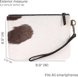 Mesa Luna Hair-On Cowhide Leather Wristlet Clutch Bag for Women
