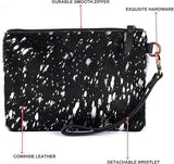 Mesa Luna Metallic Cowhide Handcrafted Large Wristlet