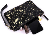 Mesa Luna Metallic Cowhide Handcrafted Large Wristlet