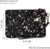Mesa Luna Metallic Cowhide Handcrafted Large Wristlet