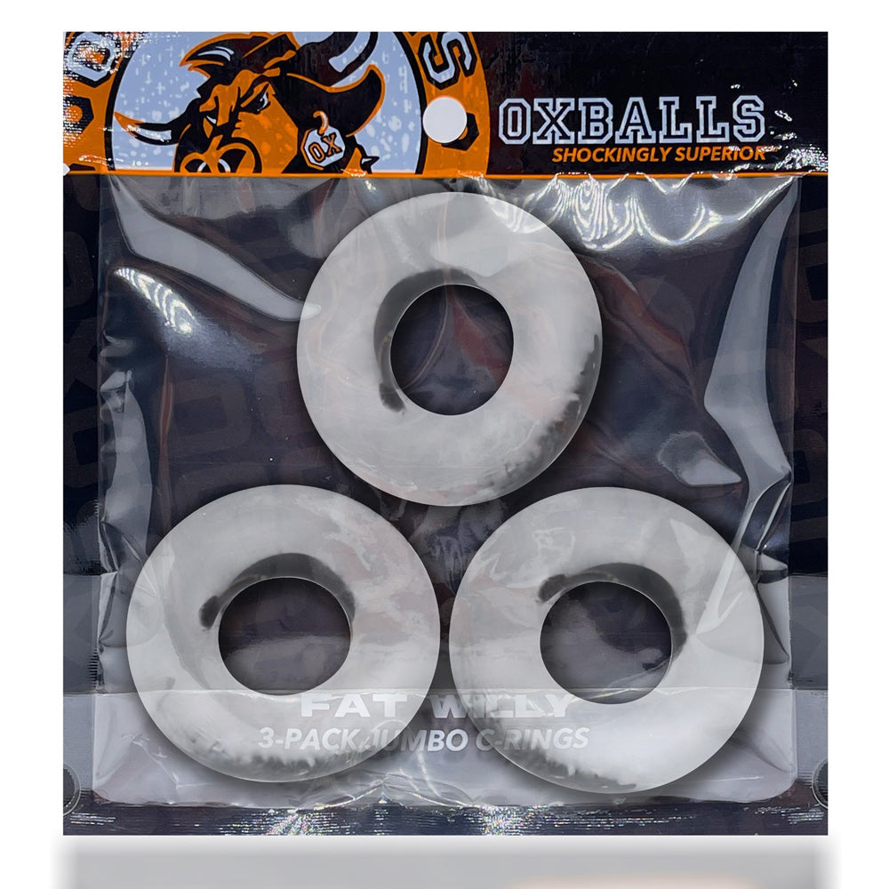 Fat Willy 3-Pack Jumbo Cockrings Clear