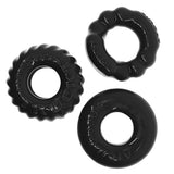 Bonemaker 3-Pack Cockring Kit Black