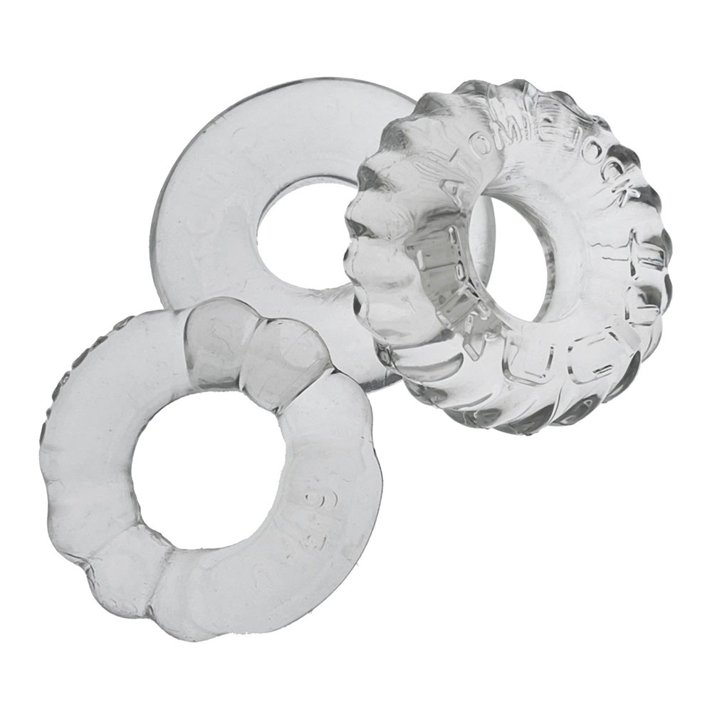 Bonemaker 3-Pack Cockring Kit Clear