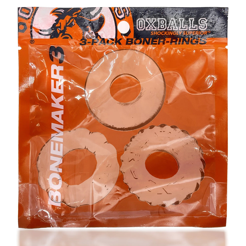 Bonemaker 3-Pack Cockring Kit Clear