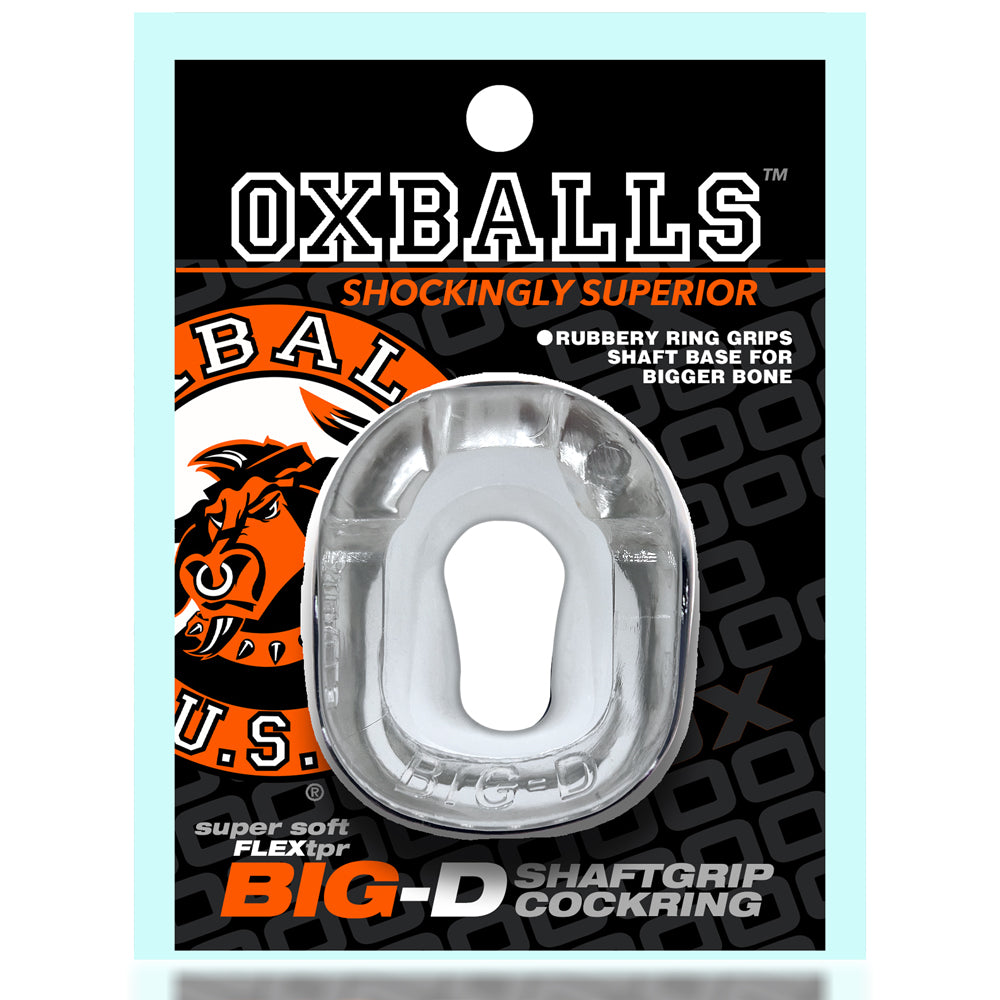 Big-D Shaft Grip Cockring Clear