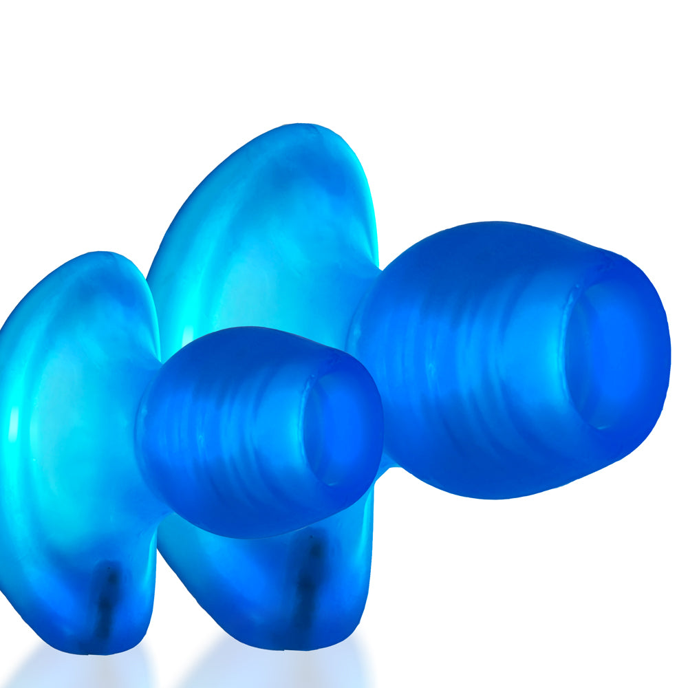 Glowhole-2 Hollow Buttplug W/Led Insert Blue Morph Large