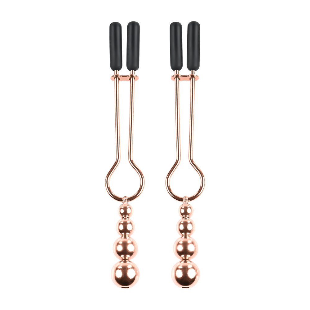 Beaded Nipple Clamps Rose Gold