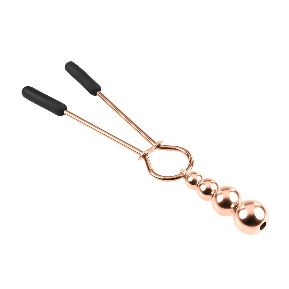Beaded Nipple Clamps Rose Gold