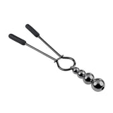 Beaded Nipple Clamps Black Chrome