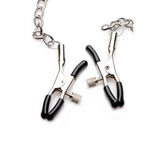 Strict Black Silicone Bit Gag With Nipple Clamps