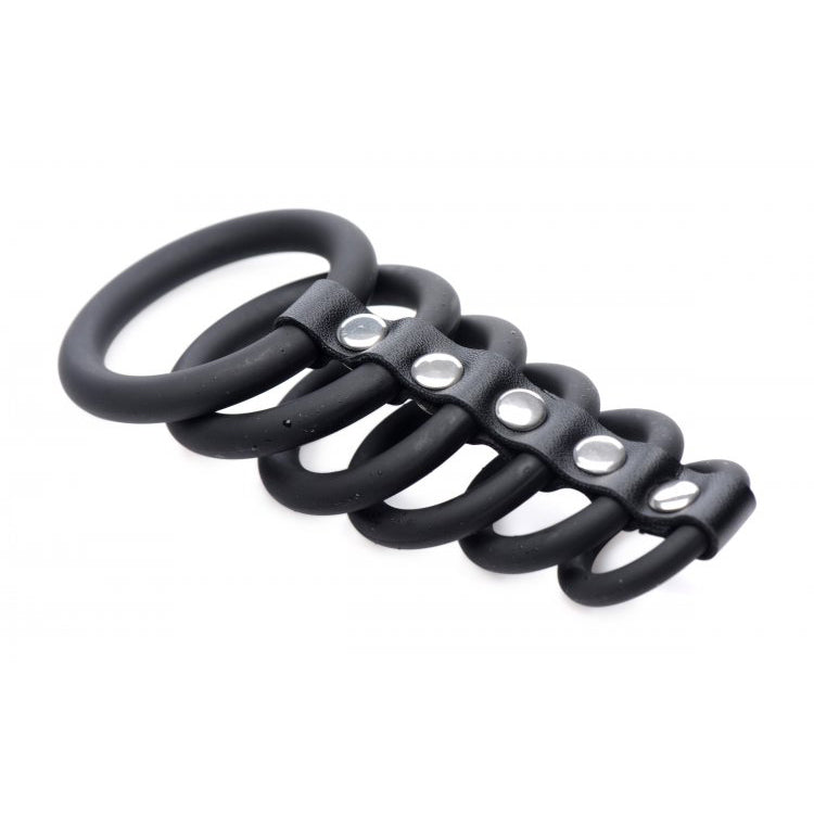 Strict 6 Ring Silicone Chastity Device